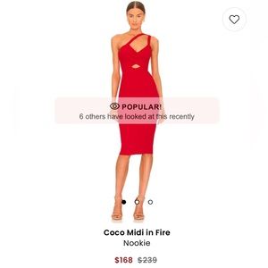 Coco Midi Nookie Size M Red cut out dress